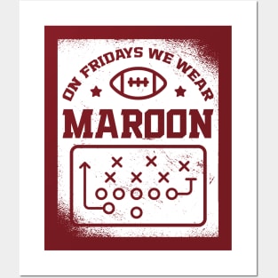 On Fridays We Wear Maroon // Vintage School Spirit // Go Maroon Posters and Art